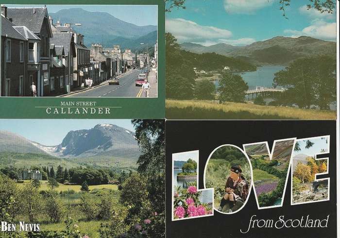Post Cards X 4 unused as scan AJ