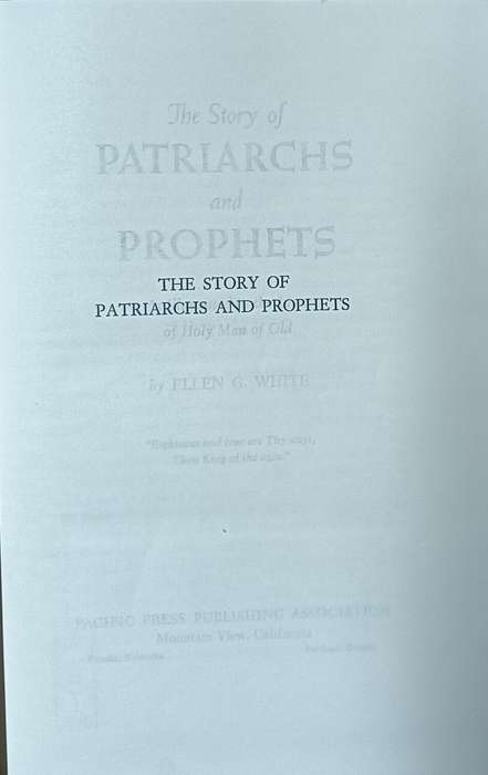 Patriarchs and Prophets - Hardcover