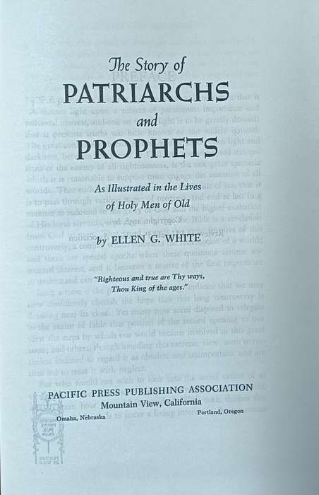 Patriarchs and Prophets - Hardcover