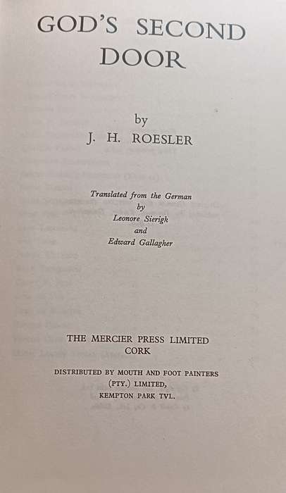 God's Second Door - J.H. Roesler - Hardcover - 94 pages