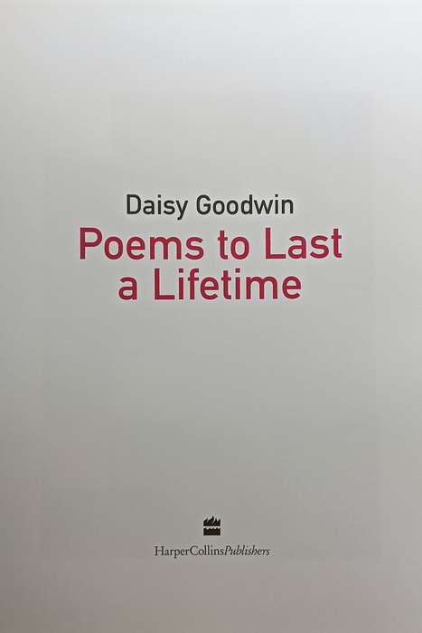 Poems to Last a Lifetime - Daisy Goodwin - Hardcover - 308 pages