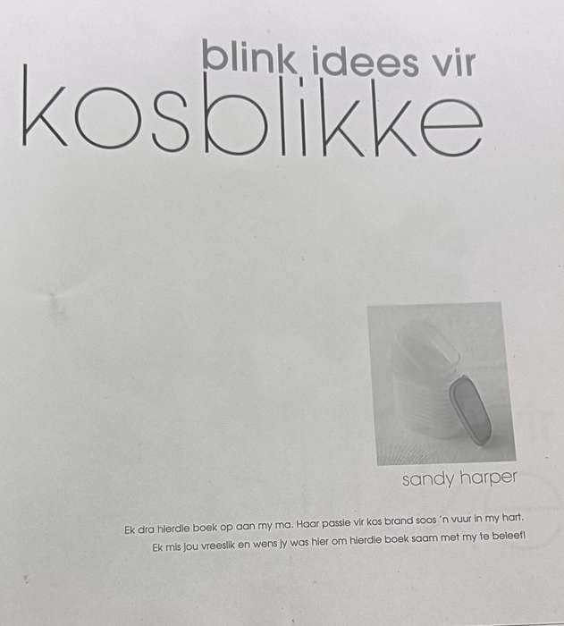 Blink Idees vir Kosblikke  - Sandy Harper - Softcover - 72 pages