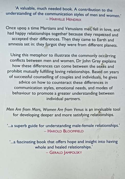 Man are From Mars, Women are From Venus - John Gray - Softcover - 286 pages