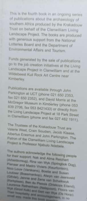 Karoo Rock Engravings - Parkington, Morris and Rusch - Softcover - 127 pages