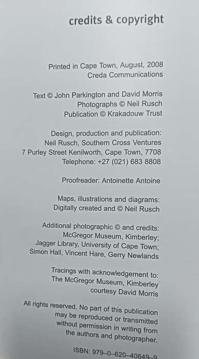 Karoo Rock Engravings - Parkington, Morris and Rusch - Softcover - 127 pages