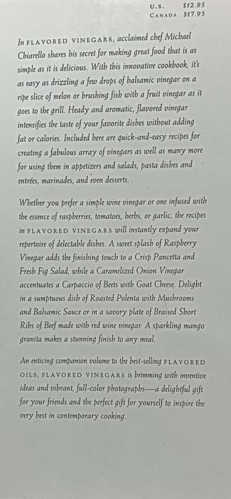 Flavored Vinegars - 50 Recipes - Softcover - 96 pages