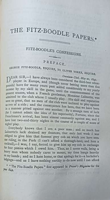 The Works of William Makepeace Thackeray Volume 1X  - Hardcover - 643 Pages (1882)