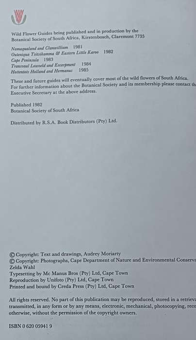 Outeniqua Tsitsikamma & Eastern Little Karoo - Audrey Moriarty - Softcover - 206 pages