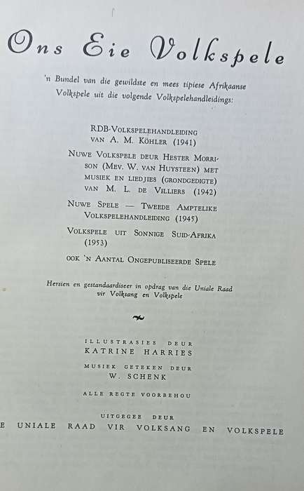 Ons Eie Volkspele - Hardcover - 113 pages