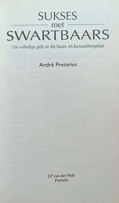 Sukses met Swartbaars - Andre Pretorius - Softcover - 192 pages