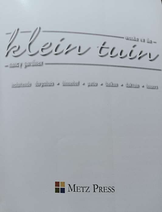 Wenke vir die Klein Tuin - Nancy Gardiner - Softcover - 112 pages