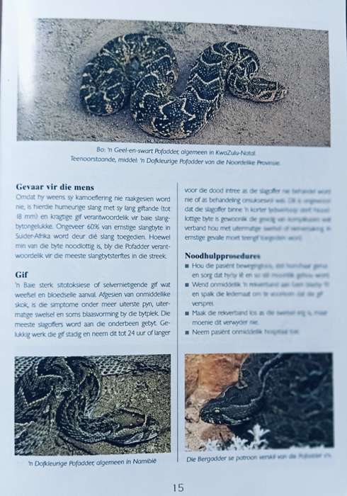 Slange en Slangbyte in Suider-Afrika - Johan Marais - Softcover - 88 Pages