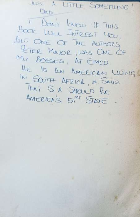 South Africa the 51st State - Stefano Ghersi & Peter Major - Softcover - 243 Pages