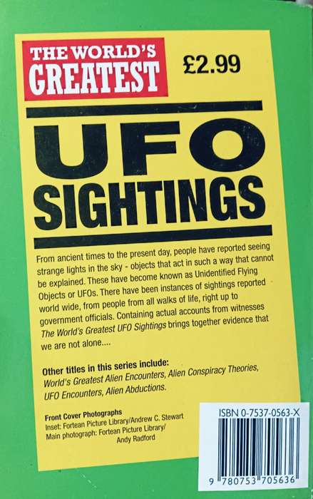 The World's Greatest UFO Sightings - Softcover - 191 pages