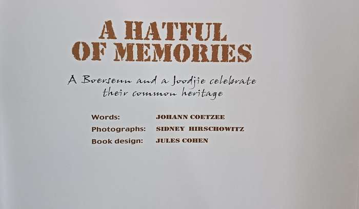 A Hatful of Memories - Johann Coetzee & Sydney Hirschowitz - Hardcover - 149 pages