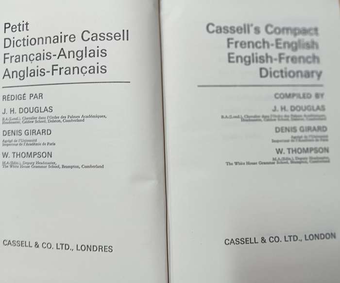 Cassell's Compact French English, English French Dictionary - Hardcover - 658 pages