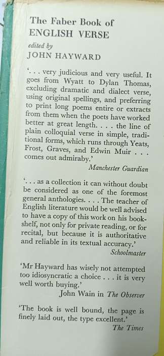 The Faber Book of English Verse - John Hayward - Hardcover - 484 pages