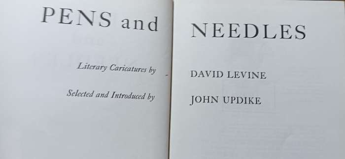 Pens and Needles - David Levine - Hardcover - 150 pages - Ex Library Book