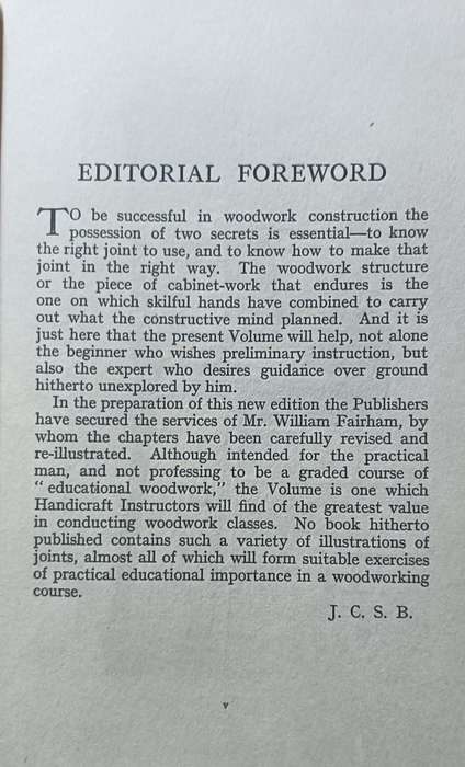 Woodwork Joints - Evans Bros London - Hardcover - 214 Pages