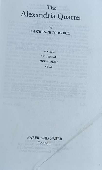 The Alexandria Quartet - Lawrence Durrell - Hardcover - 881 Pages
