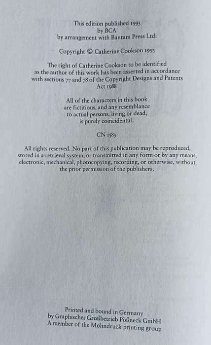 The Year of the Virgin - Catherine Cookson - Hardcover - 269 pages