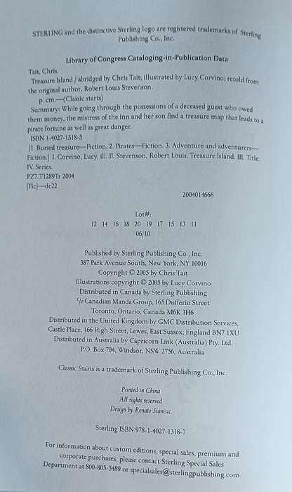 Treasure Island - Classic Starts retold from Robert Louis Stevenson Original - Hardcover - 151 pages