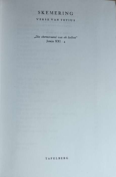Skemering - Totius- Hardcover - 115 pages