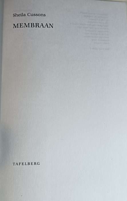 Membraan - Sheila Cussons  - Hardcover - 56 pages