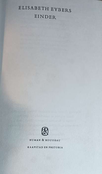 Einder - Elisabeth Eybers  - Hardcover - 64 pages