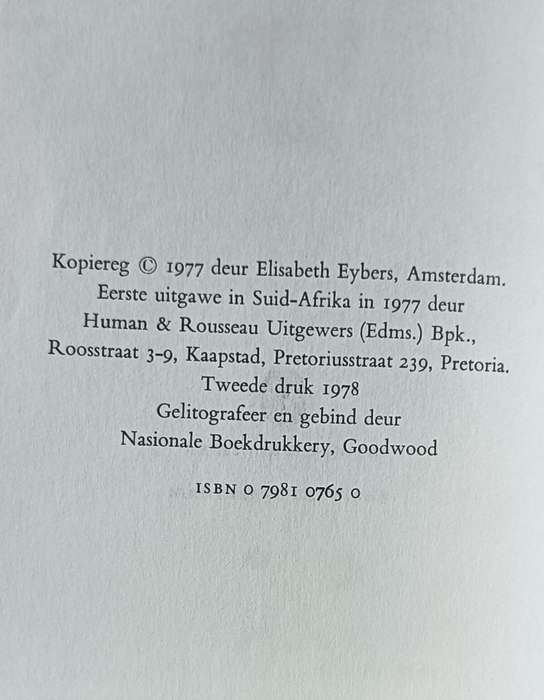 Einder - Elisabeth Eybers  - Hardcover - 64 pages