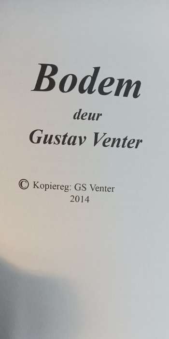 Bodem - Gustav Venter  - Softcover - 240 pages