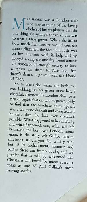 Flowers for Mrs Harris - Paul Gallico  - Hardcover - 143 pages