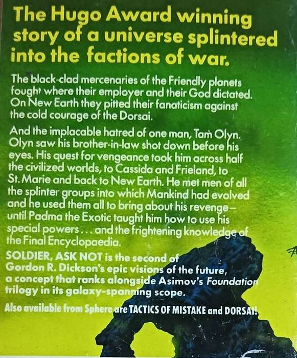 Soldier Ask Not - Gordon R. Dickson - Softcover - 216 pages
