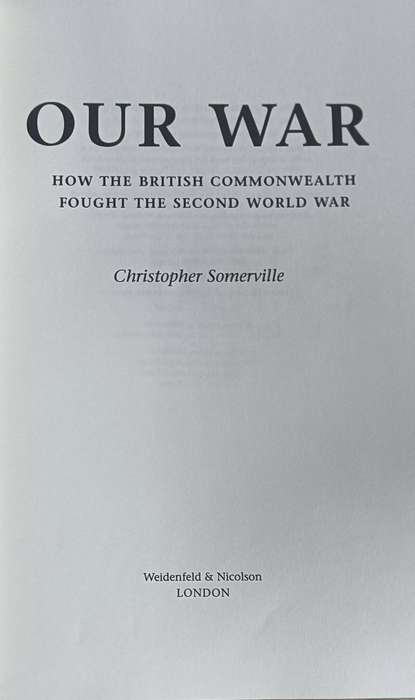 Our War - Christopher Somerville - Hardcover - 364 pages