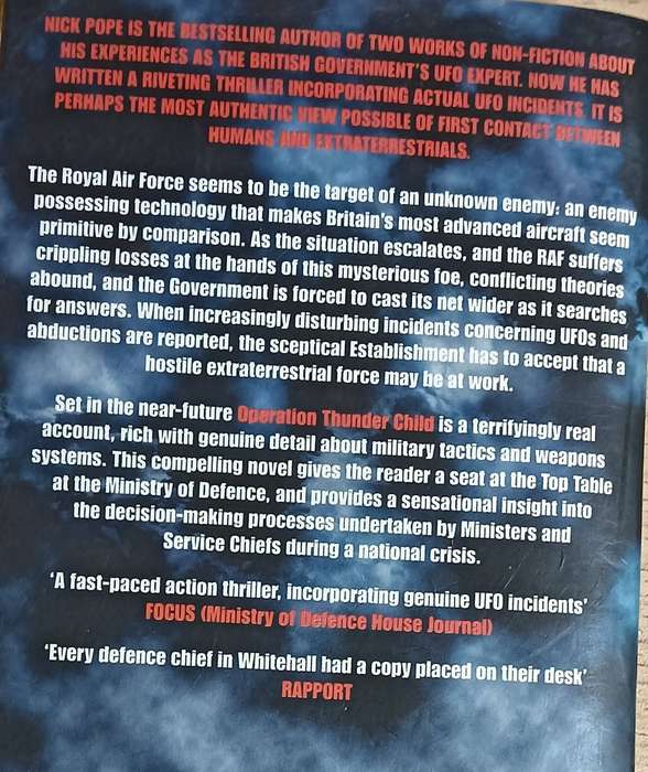 Operation Thunder Child - Nick Pope - Softcover - 292 pages