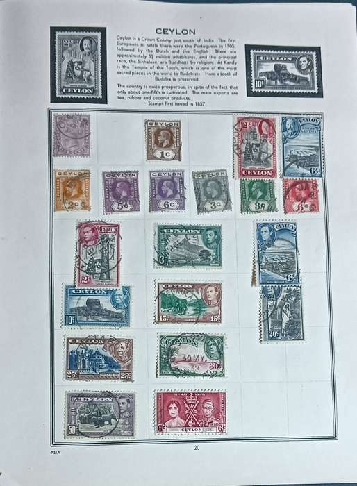 Ceylon - Colonial Ceylon - Old Album Page