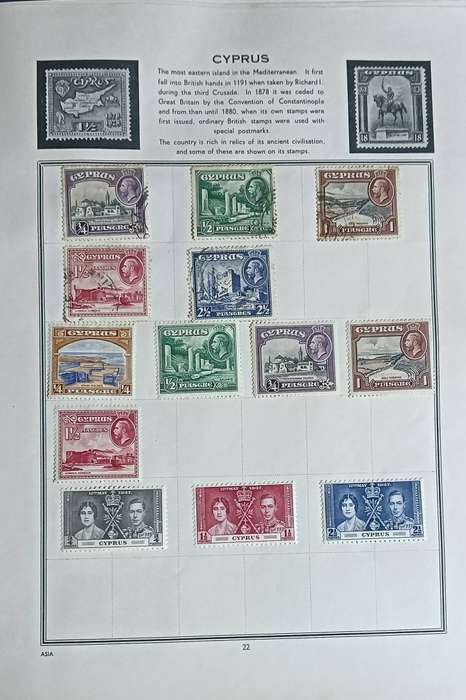 Cyprus - Colonial Ceylon - Old Album Page