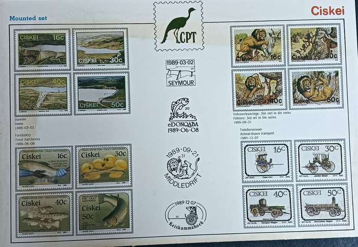 Ciskei 1989 Mounted set Complete year