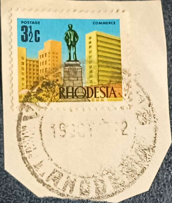 Rhodesia 1970 Industrial Development and Views of the Country 3 1\2c on piece