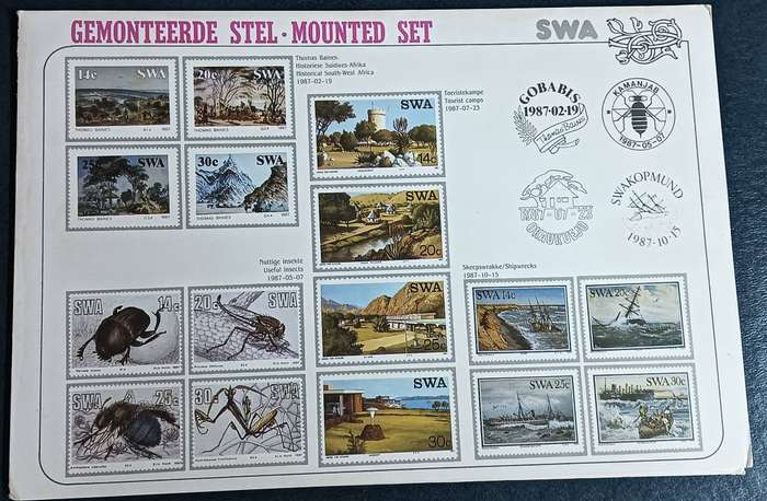 SWA 1987 - FULL SET OF STAMPS ISSUED DURING THAT YEAR - MNH (SACC 485-501)