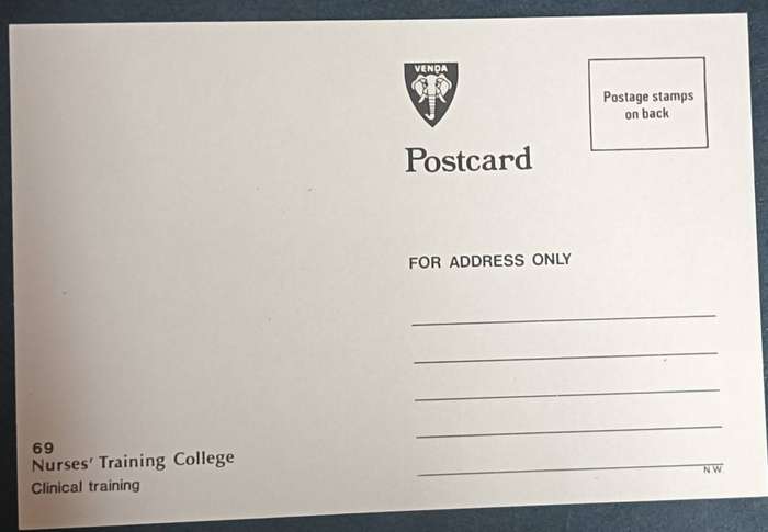 VENDA 1988 NURSES TRAINING COLLEGE SET OF 4 POST CARDS