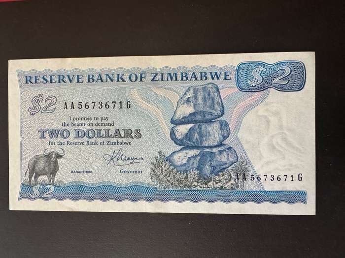 $2 note Zimbabwe UNC