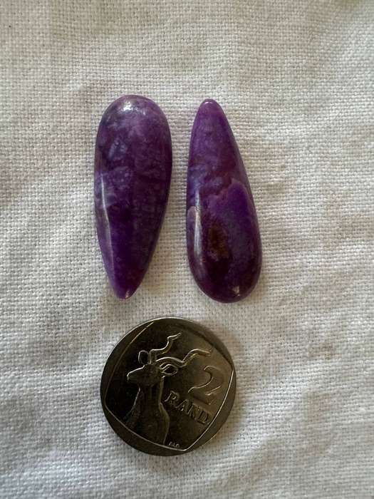 pair of Sugilite pears 36carats