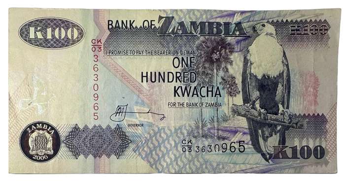2009 100 Kwacha Zambia Bank Note