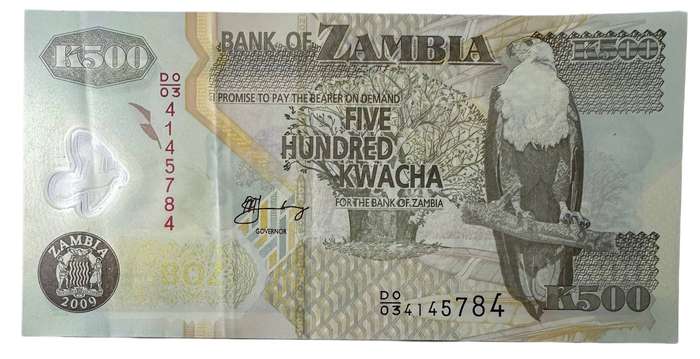 2009 500 Kwacha Zambia Bank Note