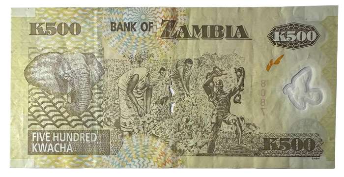 2009 500 Kwacha Zambia Bank Note