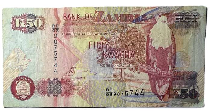 2006 50 Kwacha Zambia Bank Note