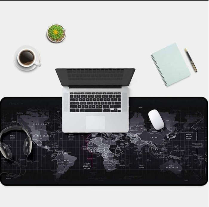 World Map Anti-Slip Extended Mouse Pad.( 2 pcs)