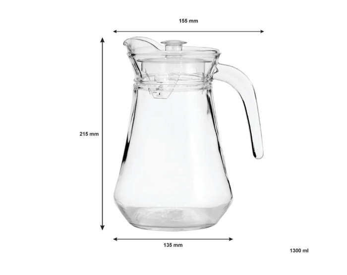 Catering Glass Jug 1.3L 2 Pack