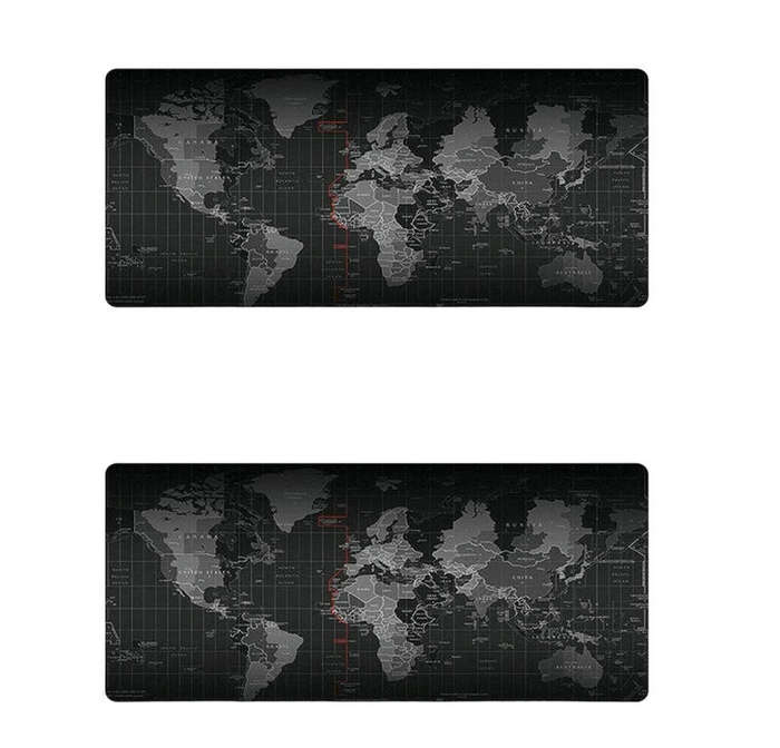 World Map Anti-Slip Extended Mouse Pad.( 2 pcs)